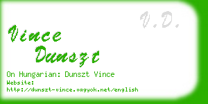 vince dunszt business card